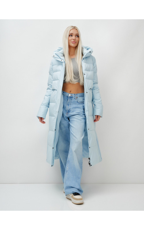 Тёплый длинный пуховик для молодёжи