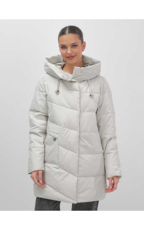 Утеплённая женская куртка с капюшоном для осени и зимы.