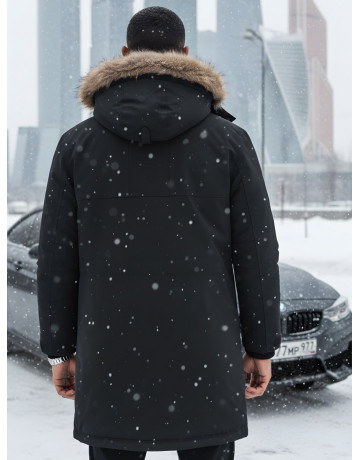 Мужская зимняя парка с мехом енота для холодной погоды