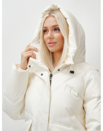 Длинный зимний пуховик с капюшоном «Летучая мышь» для женщин