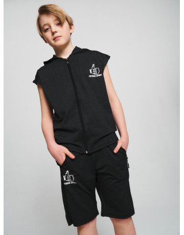 Летний спортивный костюм для мальчика с капюшоном