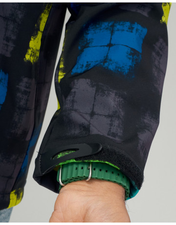 Мужская спортивная ветровка с капюшоном softshell, жёлтая