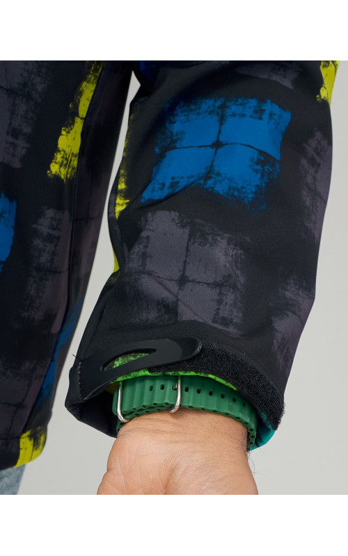 Мужская спортивная ветровка с капюшоном softshell, жёлтая