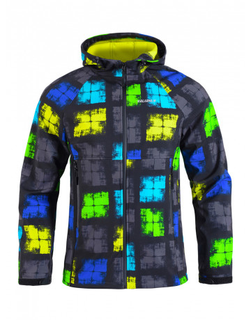 Мужская спортивная ветровка с капюшоном softshell, жёлтая