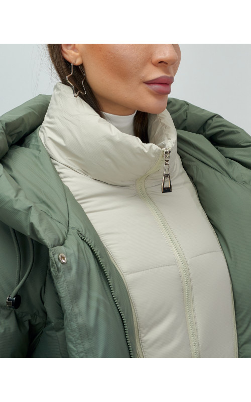 Женская зимняя куртка с капюшоном, размер 48–56.