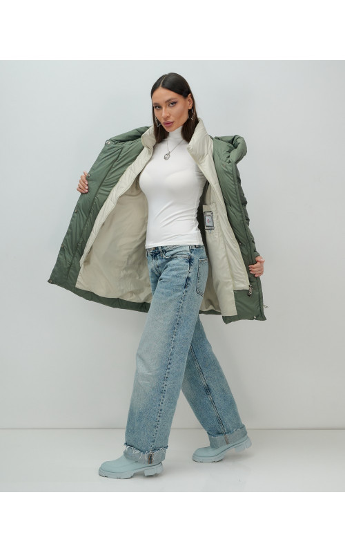 Женская зимняя куртка с капюшоном, размер 48–56.