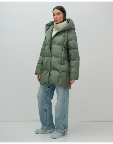 Женская зимняя куртка с капюшоном, размер 48–56.