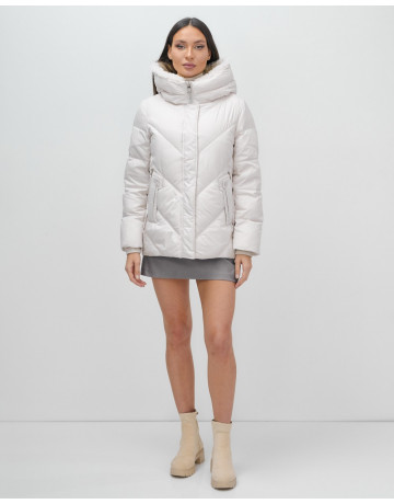 Женский зимний пуховик «Модный» с мехом.