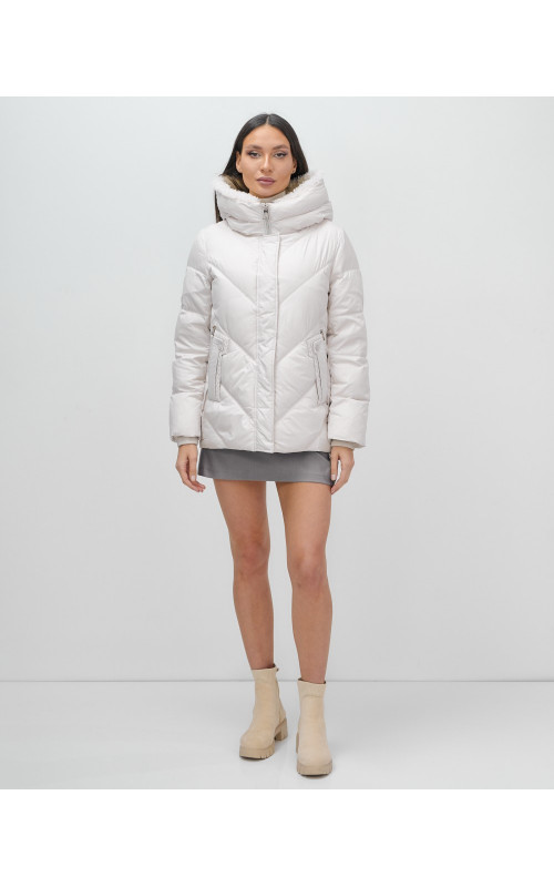 Женский зимний пуховик «Модный» с мехом.