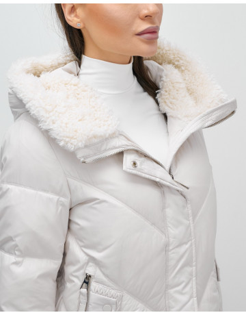 Женский зимний пуховик «Модный» с мехом.