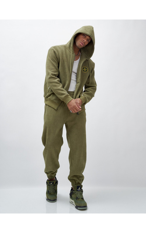 Утеплённый демисезонный костюм для мужчин свободного кроя.