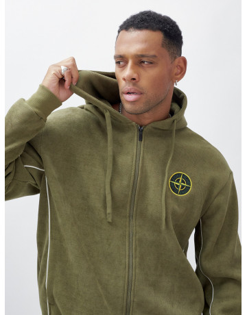 Утеплённый демисезонный костюм для мужчин свободного кроя.