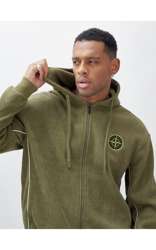 Утеплённый демисезонный костюм для мужчин свободного кроя.