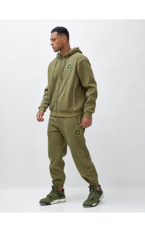 Утеплённый демисезонный костюм для мужчин свободного кроя.