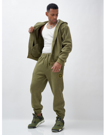 Утеплённый демисезонный костюм для мужчин свободного кроя.