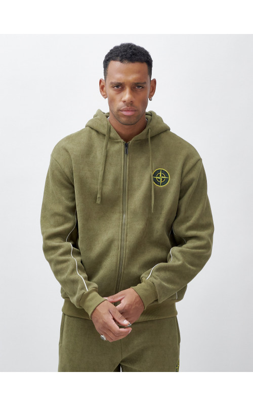 Утеплённый демисезонный костюм для мужчин свободного кроя.