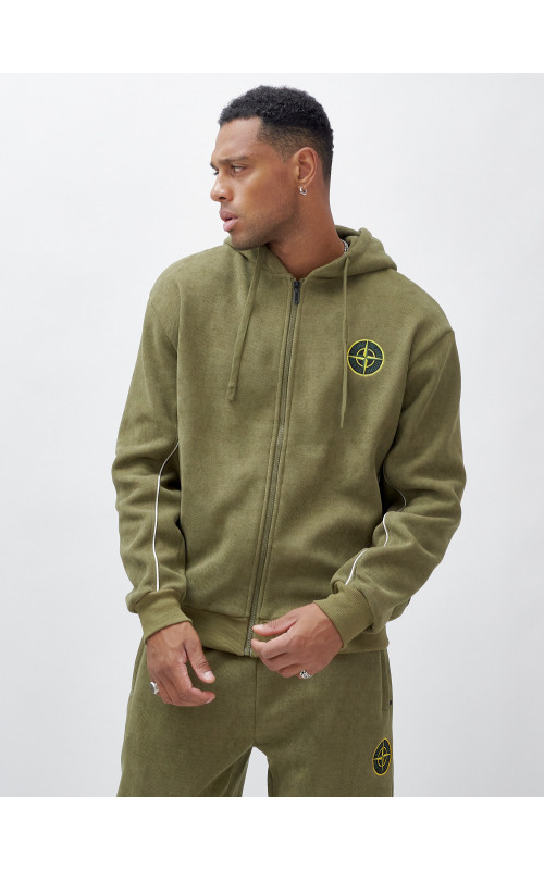 Утеплённый демисезонный костюм для мужчин свободного кроя.