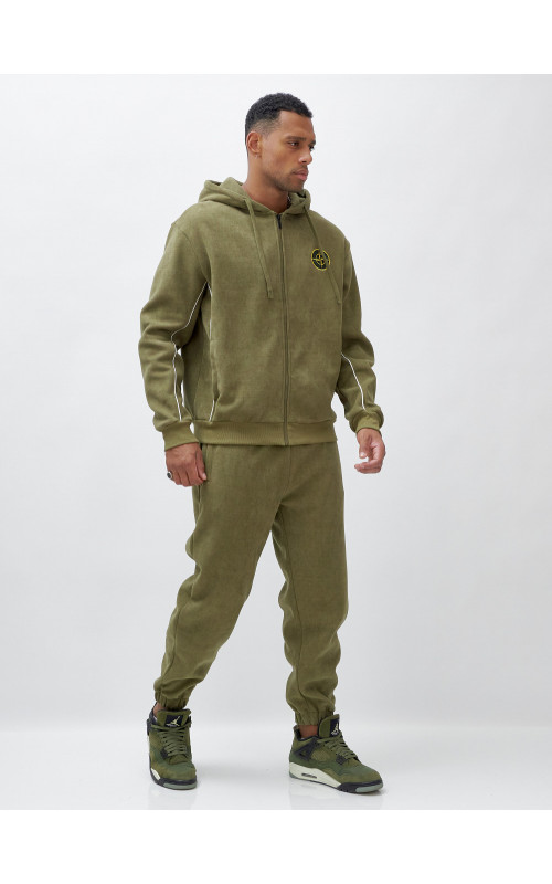 Утеплённый демисезонный костюм для мужчин свободного кроя.