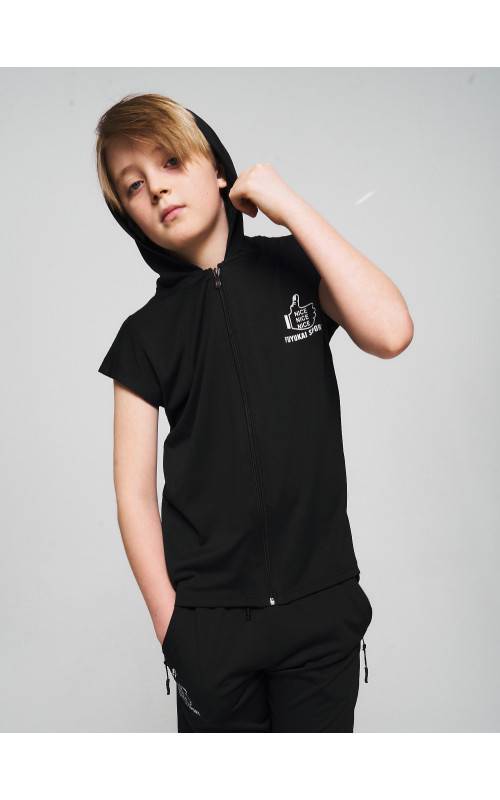 Летний спортивный костюм для мальчика с капюшоном