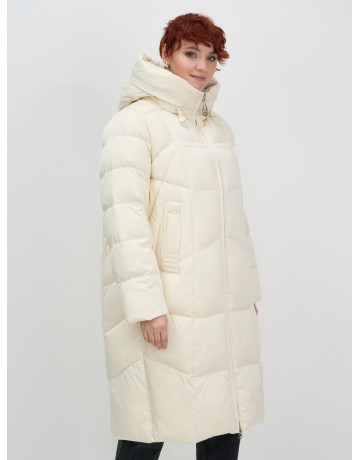 Длинный пуховик для женщин с капюшоном.
