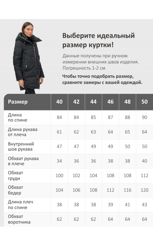 Женский модный пуховик с капюшоном, чёрный.