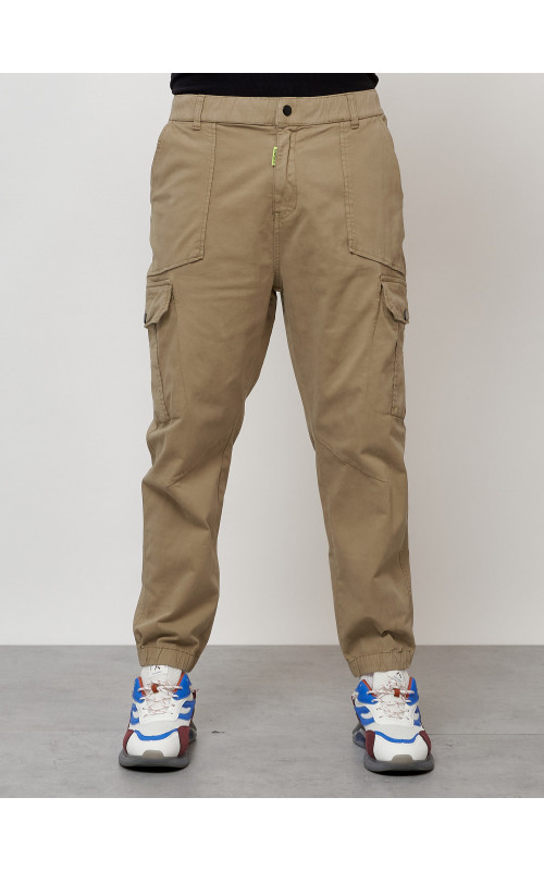 Мужские брюки карго зауженного кроя.