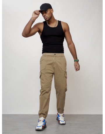 Мужские брюки карго зауженного кроя.