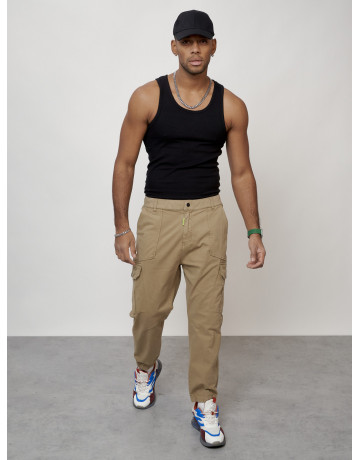 Мужские брюки карго зауженного кроя.