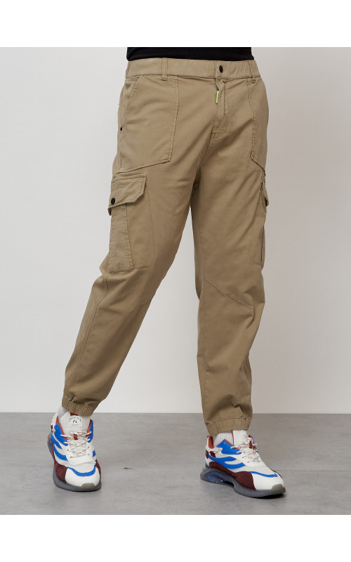 Мужские брюки карго зауженного кроя.