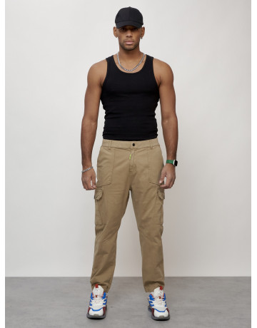 Мужские брюки карго зауженного кроя.