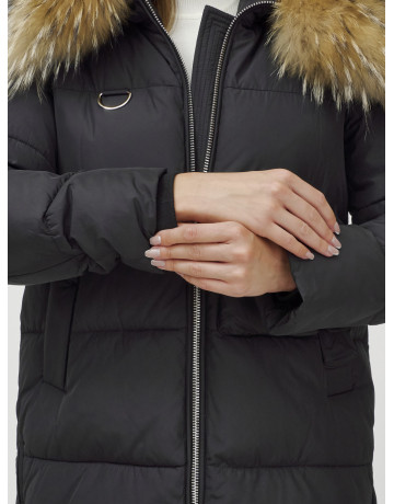 Женская зимняя куртка премиум-класса с мехом енота.