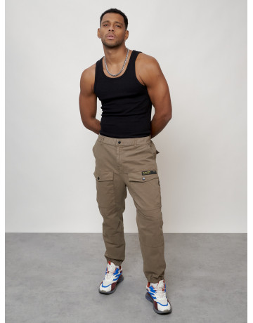 Мужские брюки карго зауженного кроя.