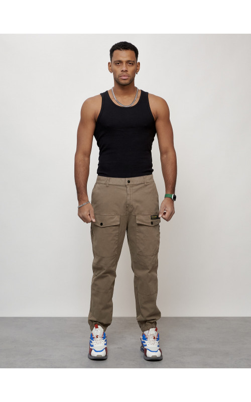 Мужские брюки карго зауженного кроя.