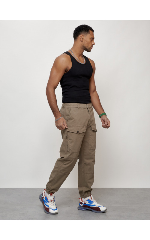 Мужские брюки карго зауженного кроя.