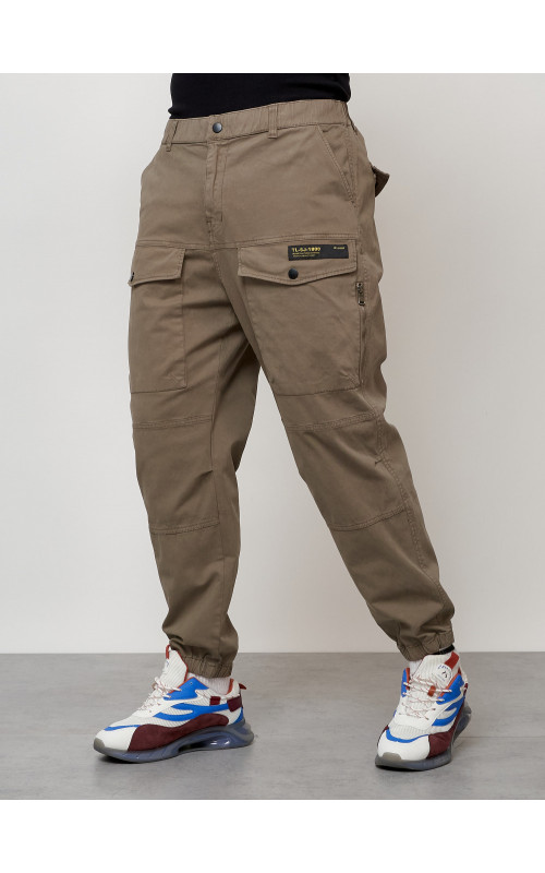 Мужские брюки карго зауженного кроя.