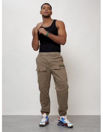 Мужские брюки карго зауженного кроя.