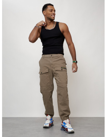 Мужские брюки карго зауженного кроя.