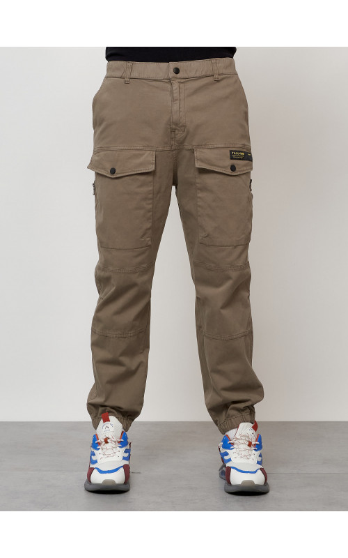 Мужские брюки карго зауженного кроя.