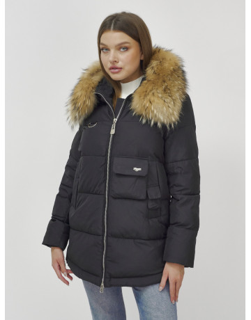 Женская зимняя куртка премиум-класса с мехом енота.