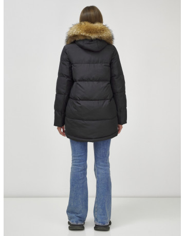Женская зимняя куртка премиум-класса с мехом енота.