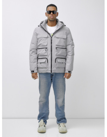 Мужская зимняя куртка большого размера с регулируемым капюшоном