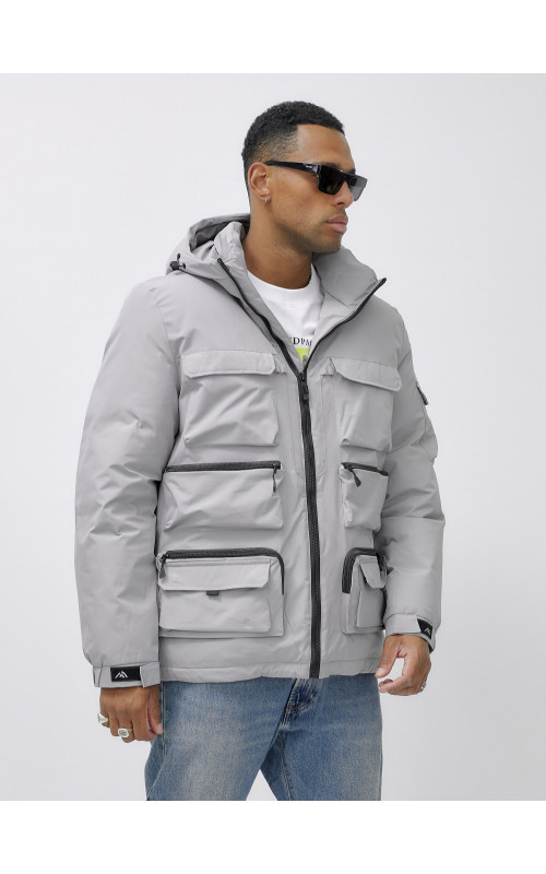 Мужская зимняя куртка большого размера с регулируемым капюшоном