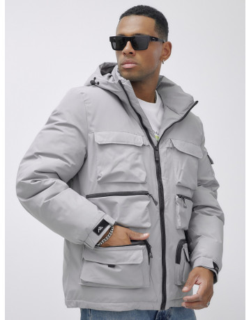 Мужская зимняя куртка большого размера с регулируемым капюшоном