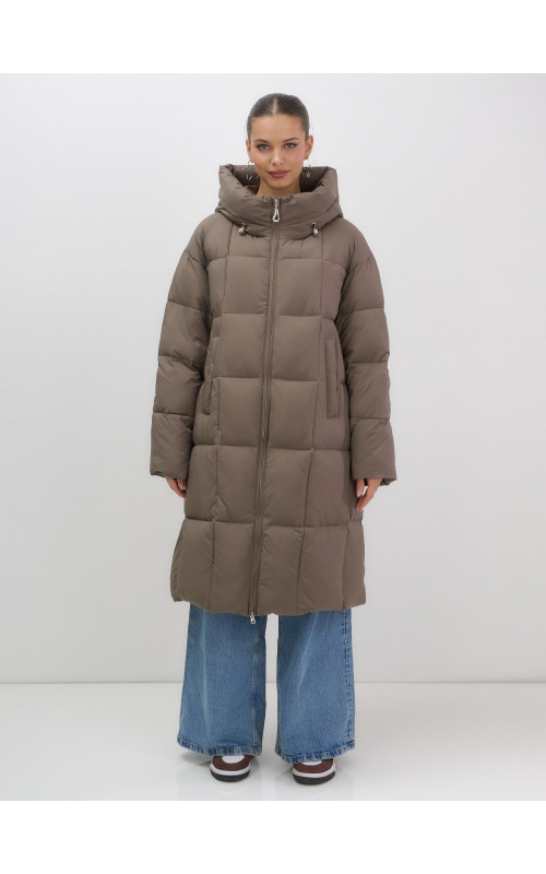 Длинный зимний пуховик для женщин