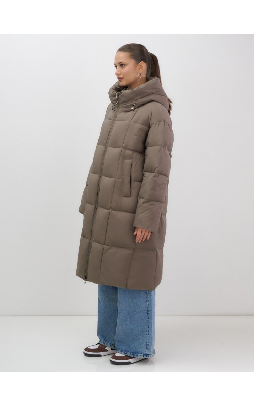 Длинный зимний пуховик для женщин