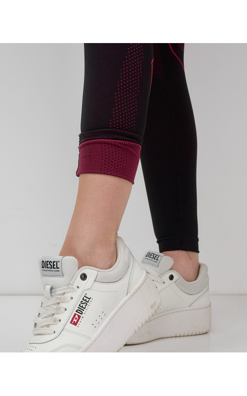 Термолеггинсы премиальные осенние-зимние, розовый/серый