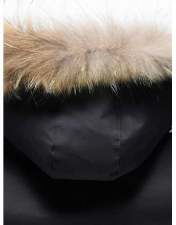 Зимняя парка с мехом енота для мальчика-подростка