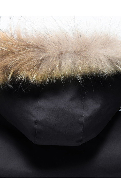 Зимняя парка с мехом енота для мальчика-подростка