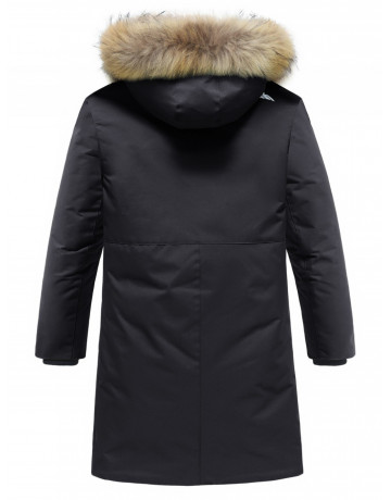 Зимняя парка с мехом енота для мальчика-подростка