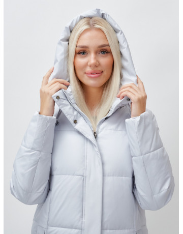 Длинный зимний пуховик с капюшоном для женщин